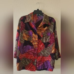 Vintage Joanna Large 3/4 Sleeve Button Up Blouse